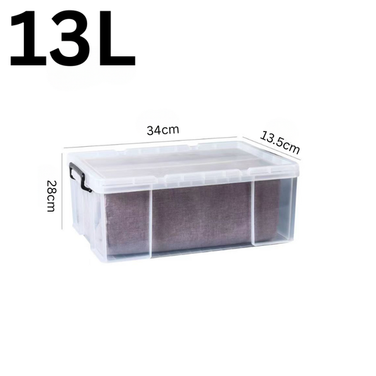 [4Pcs Set] Heavy Duty Extra Thick 17L 25L 40L 60L Clear Food Grade Stackable Plastic Storage Bins Box Container With Lid - Polar Tech Australia