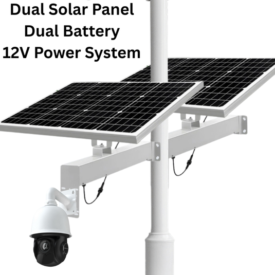 [80W Solar Panel + 40Ah Battery] Universal 12V Output Solar Energy Power System Power Supply For CCTV Camera Wifi Bridge - Polar Tech Australia