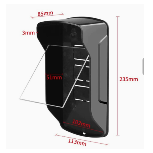 [With Shield] Universal Outdoor Waterproof Cover Rain Proof Shell For Access Control Doorbell Intercom