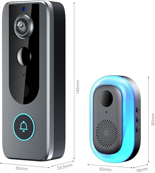 Load image into Gallery viewer, [Tuya Smart Home][With Chime] Tuya HD IP66 Wireless Remote Home Video Voice Intercom WIFI Doorbell - Polar Tech Australia
