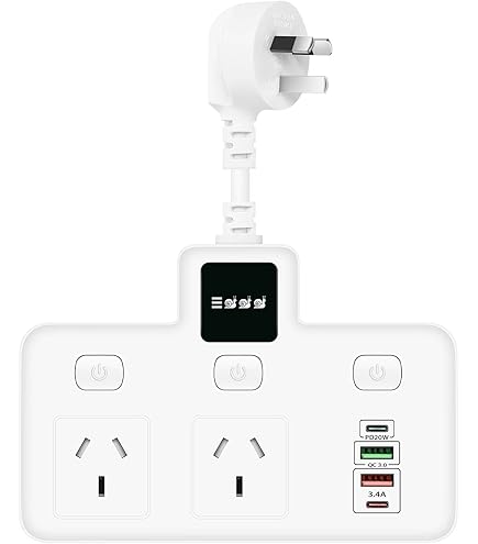 Load image into Gallery viewer, Multi-function Socket Power Strip Extension Board 2 Outlets + 2 USB + 2 USB-C PD 20W - Polar Tech Australia
