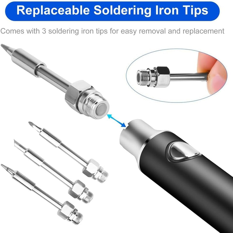 Chargez l&#39;image dans la visionneuse de la galerie, [Battery Power][Max 450℃] Komax 3 Level Adjustable Temperature Portable Type-C Chargeable Built-in Battery Soldering Iron Station - Polar Tech Australia
