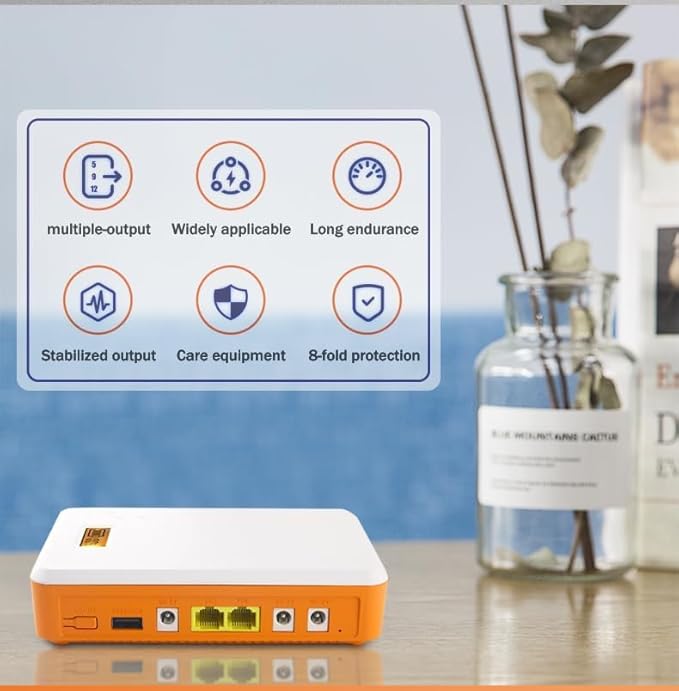 Load image into Gallery viewer, [6000mAh] Universal Mini UPS Battery Backup For WIFI Router, Modem, POE Switch, Security Camera CCTV &amp; Alarm &amp; Attendance Machine LED Light
