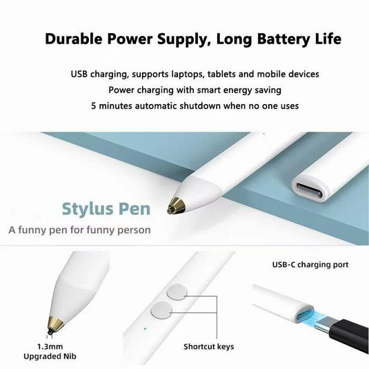 [Bluetooth] Universal Apple iPad iPhone Tablet Phone Compatible Stylus Active Touch Drawing Writing Pen - Polar Tech Australia