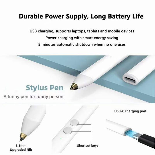 [Bluetooth] Universal iPad iPhone Tablet Phone Compatible Stylus Active Touch Drawing Writing Pen - Polar Tech Australia