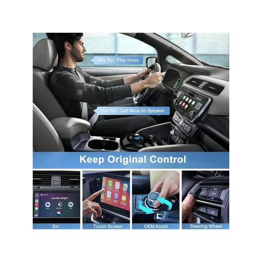 Plug and Play Mini Wireless CarPlay USB Adapter or iPhone 11/12/13/14/15/16 - Polar Tech Australia