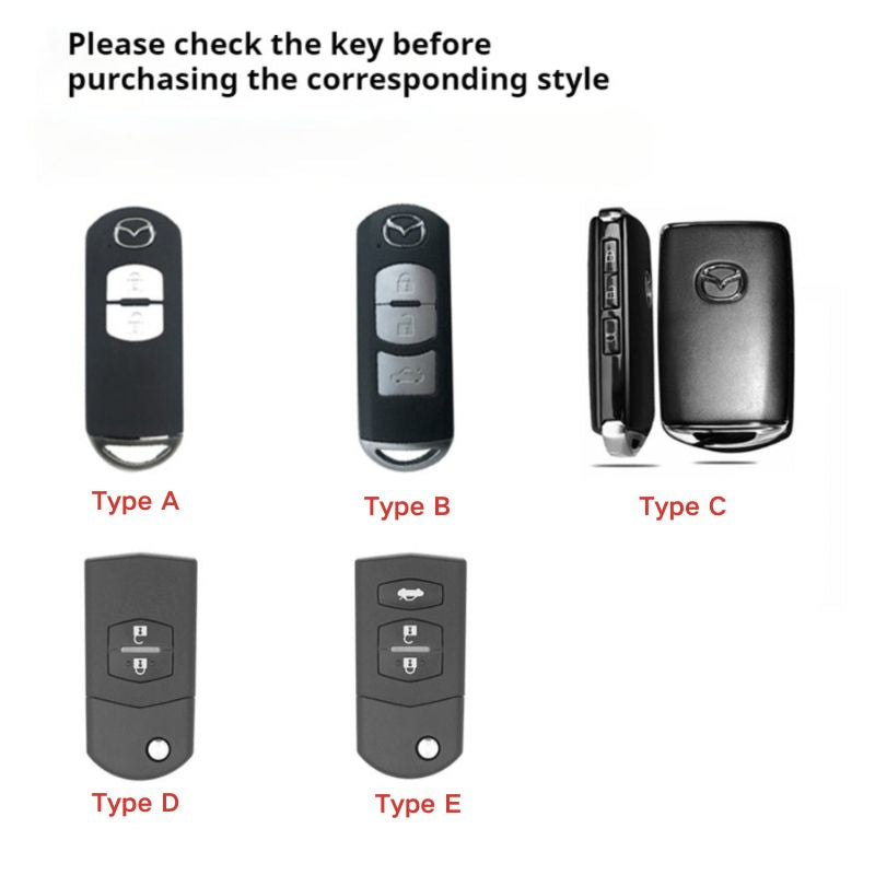 Chargez l&#39;image dans la visionneuse de la galerie, Mazda Zinc Alloy Car Key Fob Cover Case Remote For Mazda 2, 3, 5, 6, CX-3, CX-5, CX-7, CX-9
