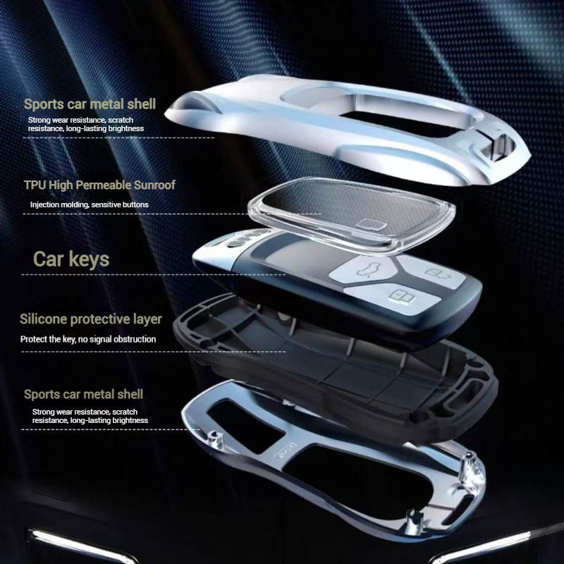 Load image into Gallery viewer, Audi Zinc Alloy Silicone Car Key Fob Case Cover For A3 For A4, A5, Q3, Q7, Audi TT - i-Station Mobile Phone &amp; Electronic Device Repair and Accessories
