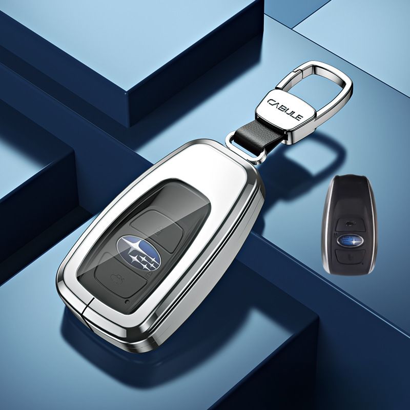 Load image into Gallery viewer, Subaru Alloy + TPU Film Protection Car Key Fob Case Cover For Outback, Forester, Impreza, WRX, XV, Crosstrek, Legacy
