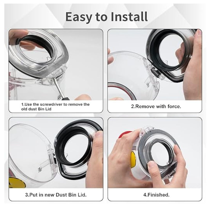 Load image into Gallery viewer, [OEM] Dyson V10 / V11 / V15 Vacuum Cleaner - Dust Bin Lid Cap Cover With Sealing Rings Replacement Part - Polar Tech Australia
