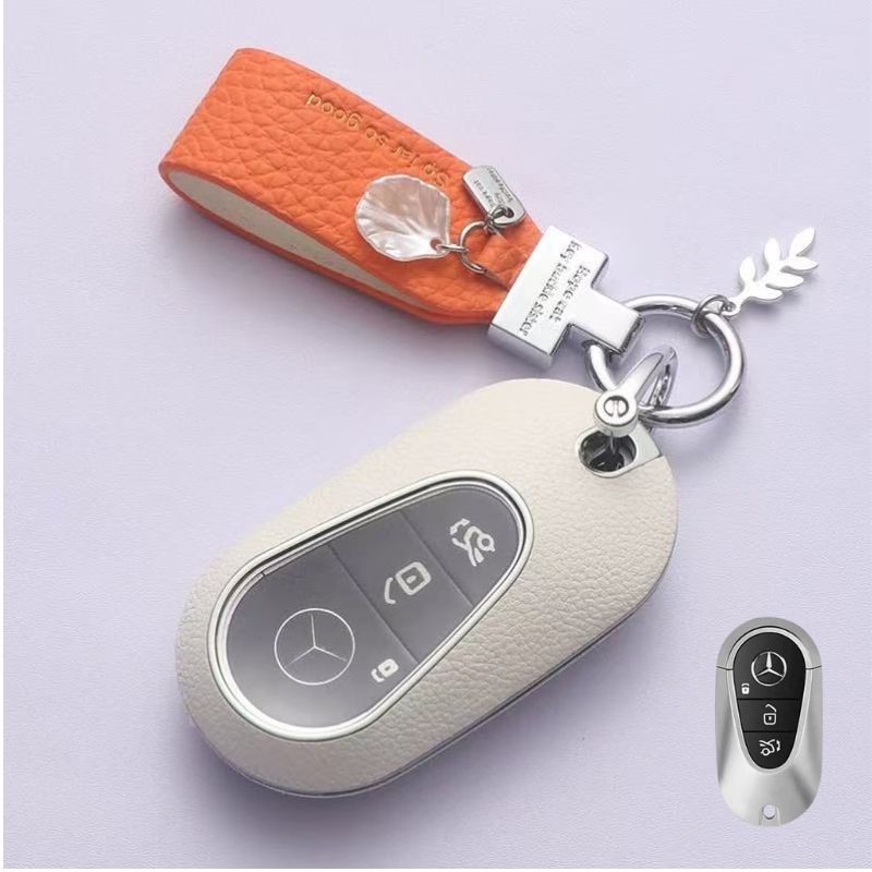 Chargez l&#39;image dans la visionneuse de la galerie, Mercedes Benz Stylish Elegant PU Leather Protection Car Key Fob Case Cover For Benz A, C, E, S-Class, GLC, GLE, GLS, GLS, EQC, EQS
