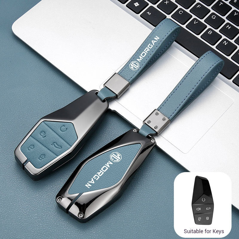 Chargez l&#39;image dans la visionneuse de la galerie, MG 360° Full Metal Protection + PU Leather Car Key Fob Case Cover For MG5, MG6, MG7, ZS, HS, ONE
