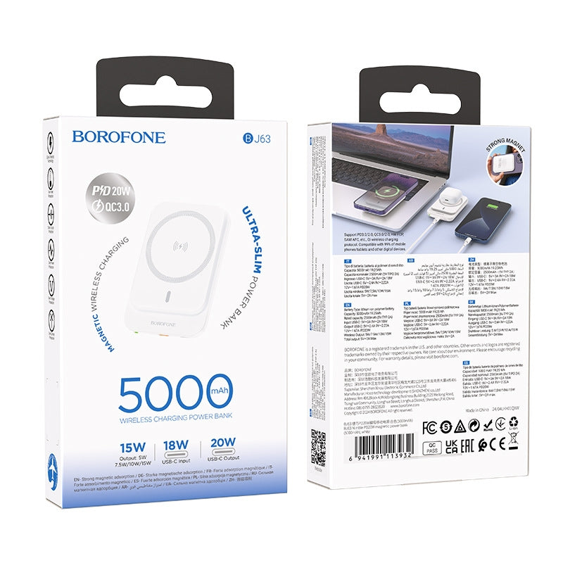 Load image into Gallery viewer, [BJ63][5000mAh][MagSafe Compatible] HOCO/Borofone Mini Wireless Magnetic &amp; PD 20W Fast Charging Power Bank - Polar Tech Australia
