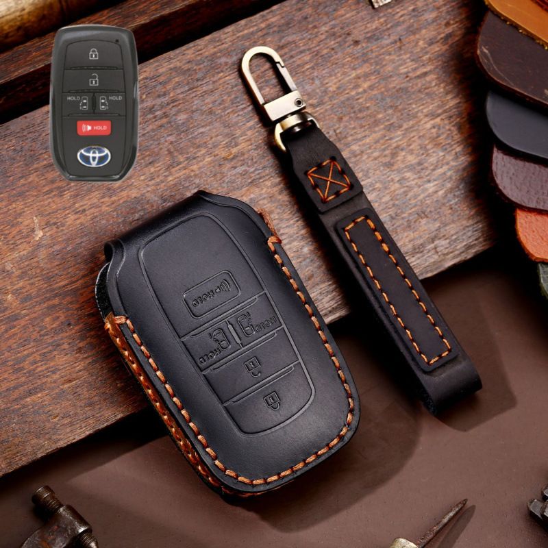 Cargue la imagen en el visor de la galería, Toyota Handcrafted Genuine Leather Car Key Fob Protective Case Cover For Highlander, RAV4, Camry, Sienna, Tacoma, 4Runner, Tundra, Sequoia, Land Cruiser - i-Station Mobile Phone &amp; Electronic Device Repair and Accessories
