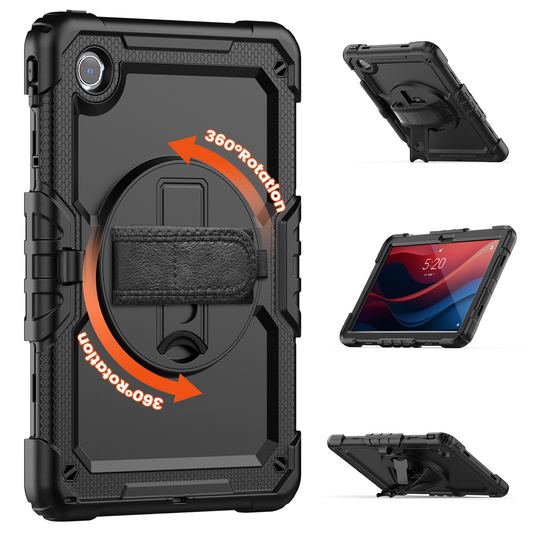 [Built-in 360° Rotating Hand Strap & Stand] Lenovo Idea Tab 11” 2025 (TB336FU/TB336ZU) Shockproof With Screen Protector Pencil Holder Heavy Duty Series Case - i-Station Mobile Phone & Electronic Device Repair and Accessories