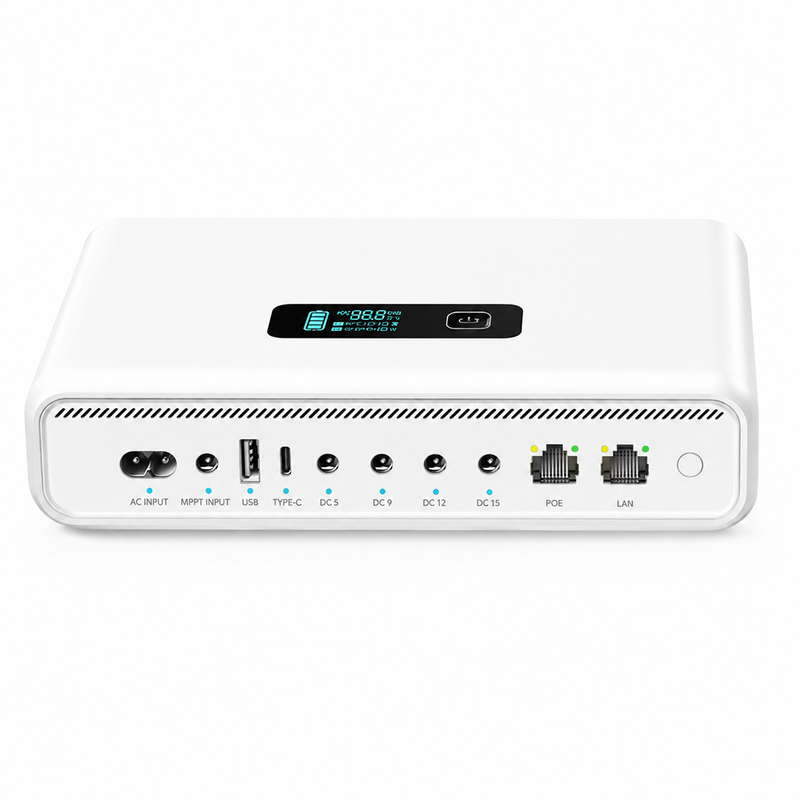 Load image into Gallery viewer, [8000mAh] Universal Mini UPS 36W Battery Backup 5V 9V 12V 24V 48V Adjustable Output For WIFI Router, Modem, POE Switch, Security Camera CCTV &amp; Alarm &amp; Attendance Machine LED Light
