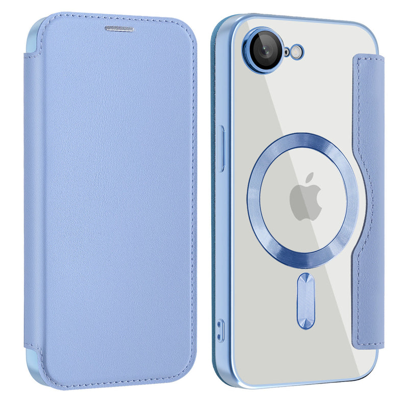 Chargez l&#39;image dans la visionneuse de la galerie, [Magsafe Compatible][With Card Slot] Apple iPhone 16e Golden Shield Magnetic Flip Leather Case - Polar Tech Australia
