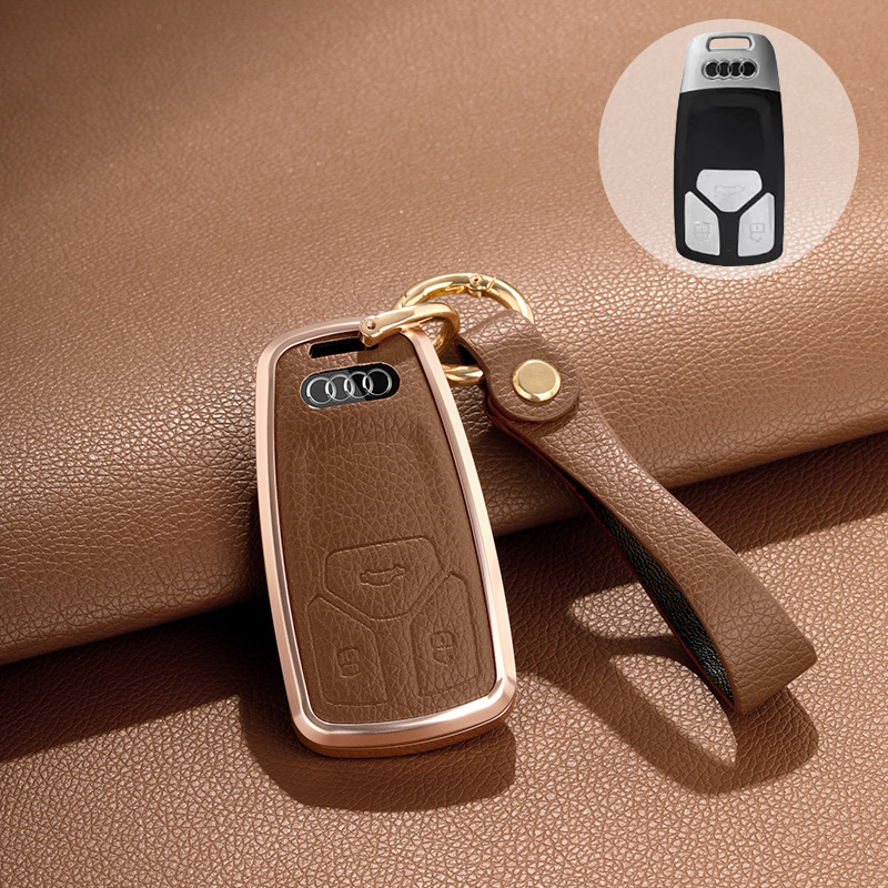Cargue la imagen en el visor de la galería, Audi 360° All Inclusive Car Key Fob Case Cover For A3, A4, A5, A6, A7, A8, Q2, Q5, Q7, Q8, e-tron
