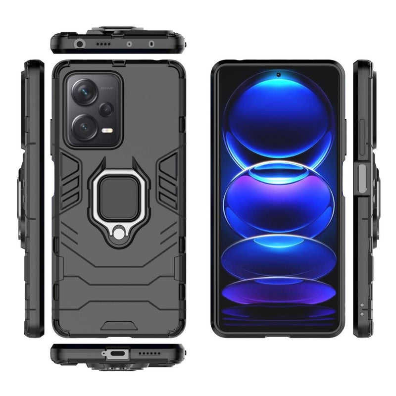 Load image into Gallery viewer, Xiaomi Redmi Note 12 Pro Plus - Heavy Duty Armor Case With Ring Holder Stand - Polar Tech Australia
