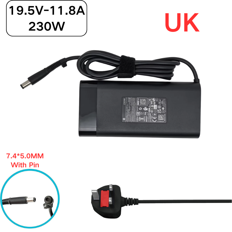 Cargue la imagen en el visor de la galería, [19.5V-11.8A/230W][7.4x5.0][TPN-LA10] HP Zbook 17 G1 G2 / Omen 17-W 17-an / Envy 27-b - Laptop AC Power Supply Adapter Charger - Polar Tech Australia
