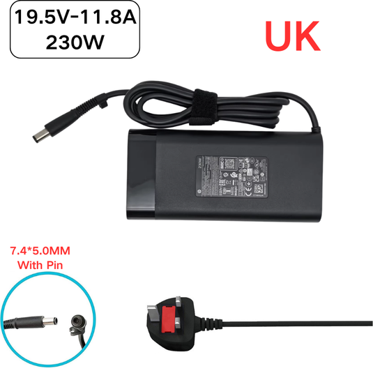 [19.5V-11.8A/230W][7.4x5.0][TPN-LA10] HP Zbook 17 G1 G2 / Omen 17-W 17-an / Envy 27-b - Laptop AC Power Supply Adapter Charger - Polar Tech Australia