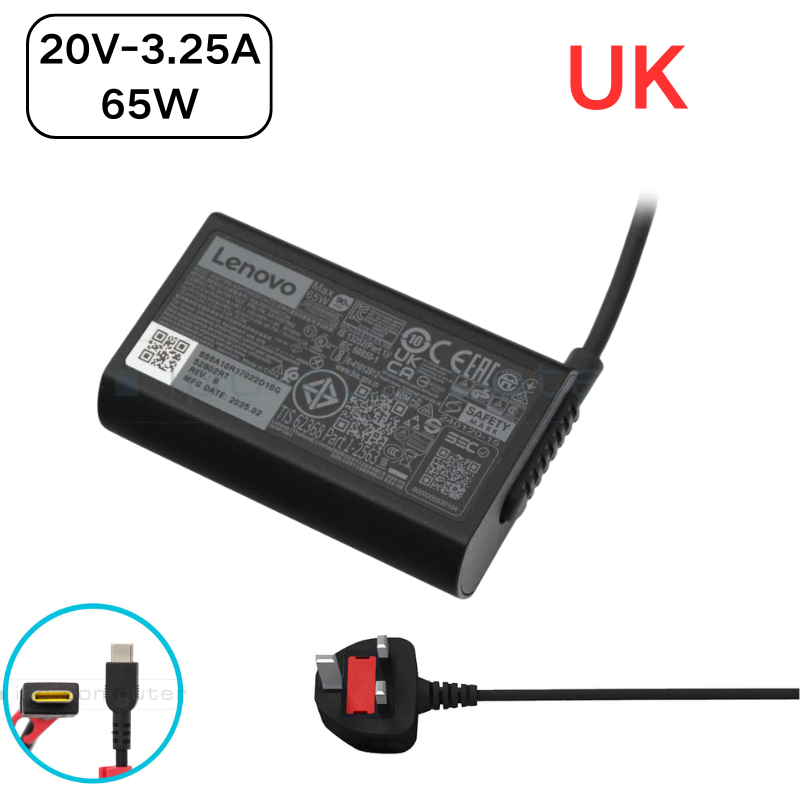Cargue la imagen en el visor de la galería, [65W][Type-C] Lenovo USB C ThinkPad L13 Gen 6 (Type 21R5, 21R6) / ThinkPad X13 Gen 6 (Type 21RM, 21RN) Series - Laptop AC Wall Travel Charger Travel Adapter - Polar Tech Australia
