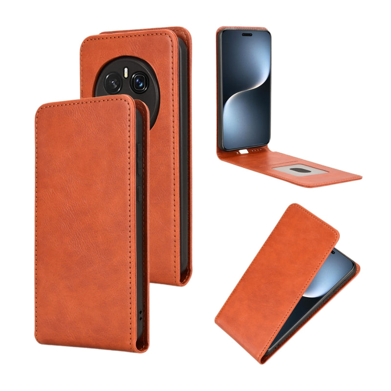 Load image into Gallery viewer, Honor Magic7 Pro (PTP-N49, PTP-AN10) - Magnetic Vertical Flip Leather Phone Case
