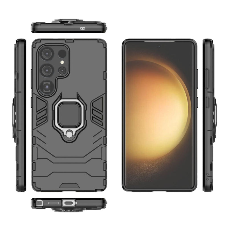 Load image into Gallery viewer, Samsung Galaxy S20 (SM-G980, SM-G981) - Heavy Duty Armor Case With Ring Holder Stand
