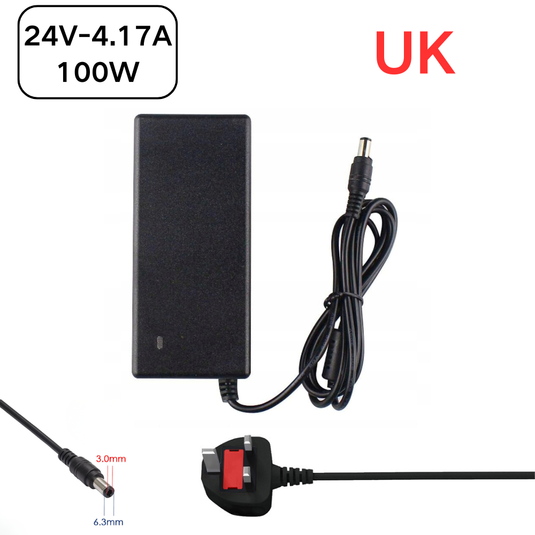 [OEM][24V-4.17A][6.3×3mm] For Zebra ZC300 GK420D GX430T GX420T GX420D HC100 ZD500R ZXP Series - DC Power Supply Adapter Charger