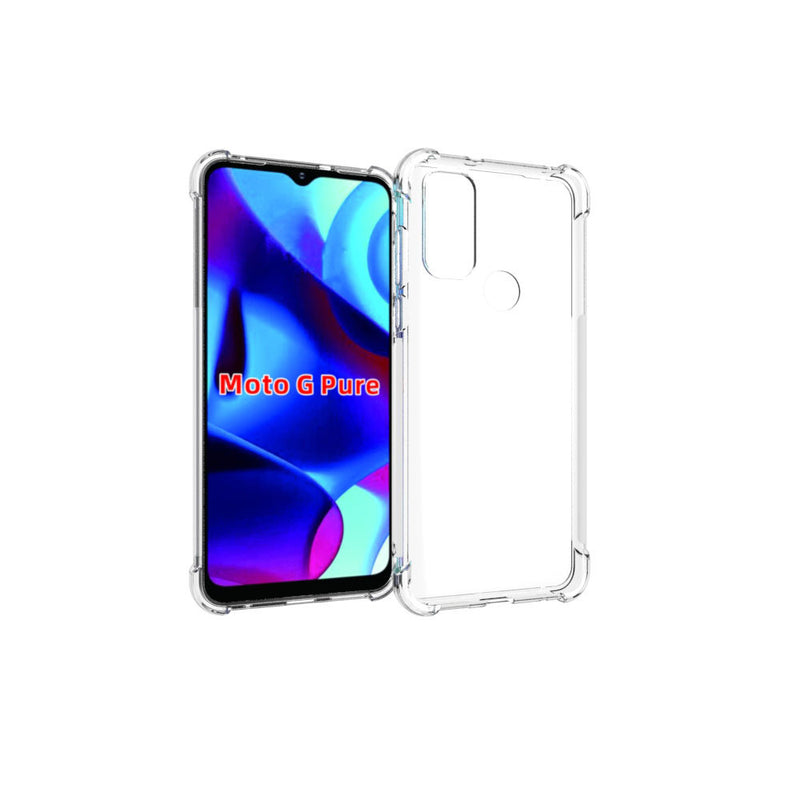 Chargez l&#39;image dans la visionneuse de la galerie, Motorola Moto G Pure/Moto G Play 2023 - AirPillow Cushion Transparent Soft Clear TPU Four Corners Protective Case - Polar Tech Australia
