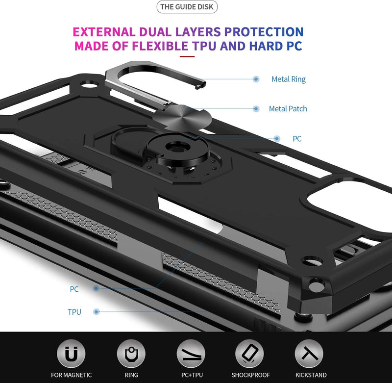 Chargez l&#39;image dans la visionneuse de la galerie, [Magnetic Ring Kickstand] Motorola Moto G Stylus 2021 - Shield Shockproof Rugged Heavy Duty Case - Polar Tech Australia
