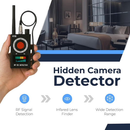 Hidden Camera Detector & GPS Tracker Detector, Anti Spy RF Signal Detector Device, Wireless Bug Finder for Airbnb, Hotel, Home, Office, Car and Travel Privacy Protection