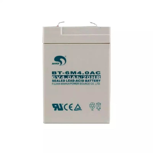 [BT-6M4.0AC] 6V/4Ah Battery Valve Regulated Sealed Lead-Acid UPS Battery Back up - Polar Tech Australia