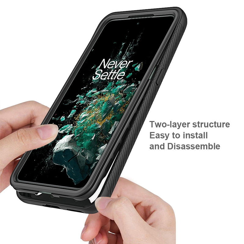 Chargez l&#39;image dans la visionneuse de la galerie, OnePlus 10T - Solid Color Shockproof TPU Clear PC Phone Case
