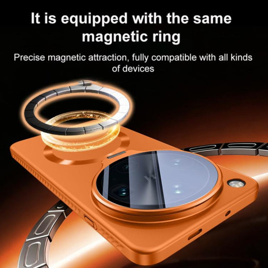 OPPO Find X9 Ultra - Ice Crystal Solid Color U-Shaped Magnetic Invisible Lens Holder Frosted Phone Case - Polar Tech Australia