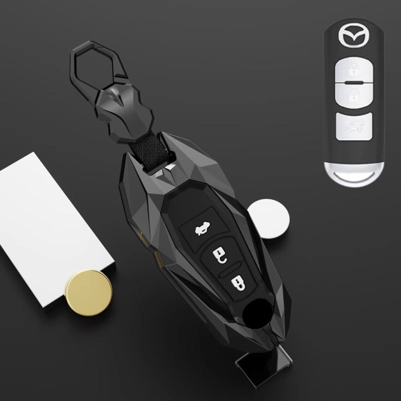 Chargez l&#39;image dans la visionneuse de la galerie, Mazda Zinc Alloy Car Key Fob Cover Case Remote For Mazda 2, 3, 5, 6, CX-3, CX-5, CX-7, CX-9

