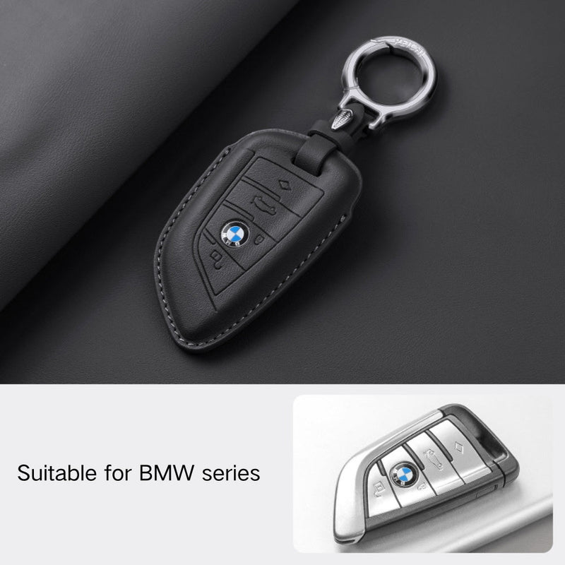 Load image into Gallery viewer, BMW Leather Car Key Fob Case Cover For 1, 2, 3, 5, 7 Series, X1, X3, X5, X6, X7, ix1, ix40, ix50, i8
