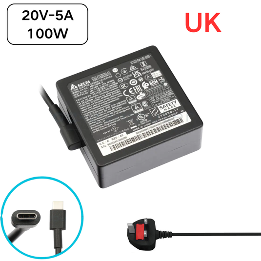 [20V-5A/100W][Type-C] MSI Prestige 14 15 / DELL Latitude 11 5175 5179 7275 7370 5280 5480 5580 7280 7480 7380 / XPS 12 9250 Laptop AC Power Supply Adapter Charger - Polar Tech Australia