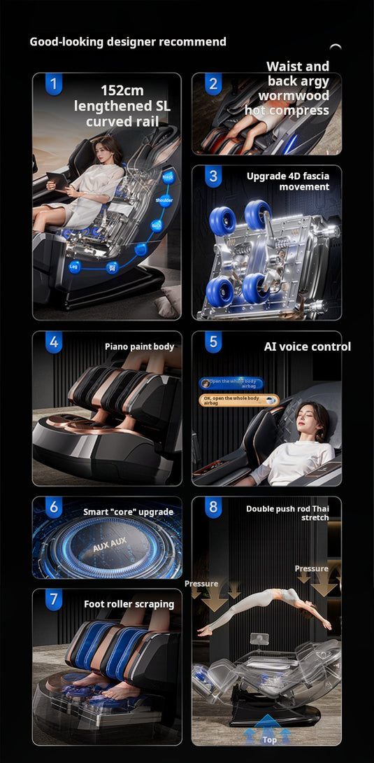 [M8 Max][Voice Control][AI Version] Luxury iMassage 9D Full-body Multi-function Zero-Gravity Large Massage Chair