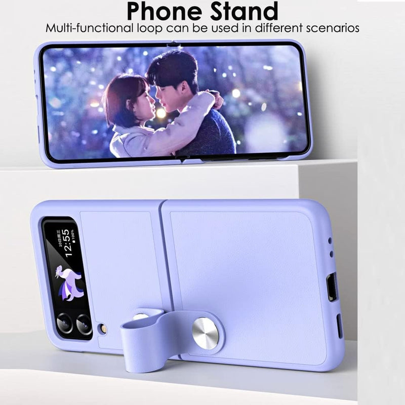 Chargez l&#39;image dans la visionneuse de la galerie, Samsung Galaxy Z Flip 5 (SM-F731) - PU Leather Handheld Stand Phone Case
