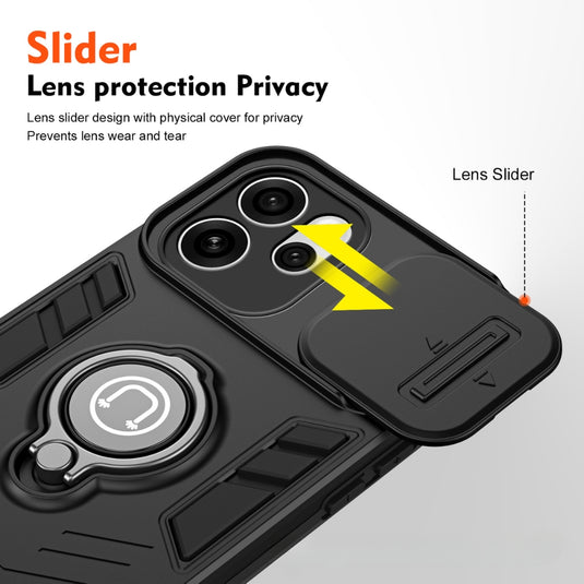 OPPO Reno15 F - Sliding Camshield TPU + PC Phone Case with Holder - Polar Tech Australia