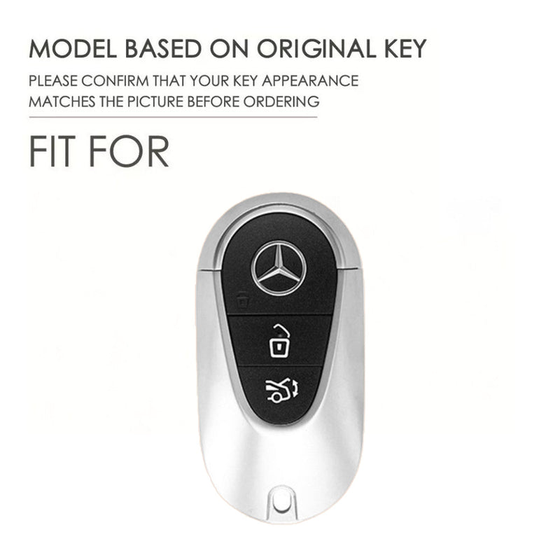 Chargez l&#39;image dans la visionneuse de la galerie, Mercedes Benz Handcrafted Genuine Leather Car Key Fob Protective Case Cover For Benz S-Class
