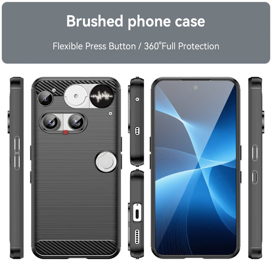 Nothing Phone (3) - Carbon Fiber Brushed Texture TPU Phone Case