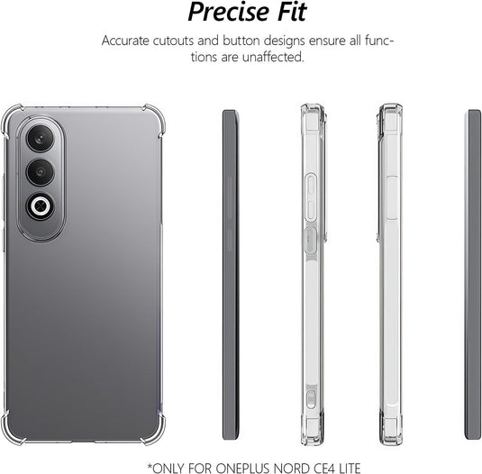 OnePlus 1+CE 4 Lite - AirPillow Cushion Transparent Soft Clear TPU Four Corners Protective Case - Polar Tech Australia