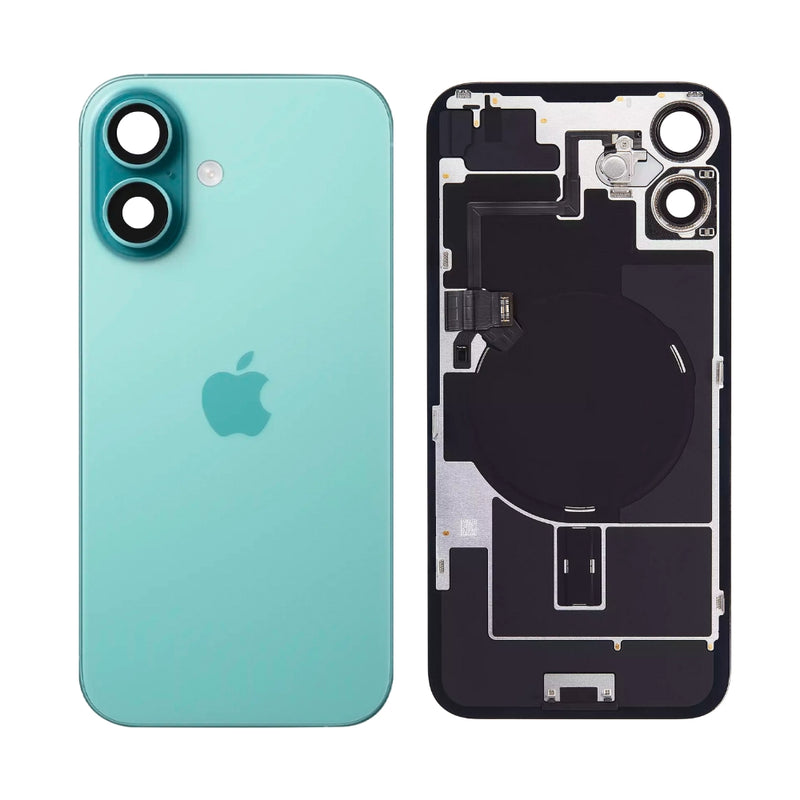 Load image into Gallery viewer, [Assembly With Flex] Apple iPhone 16 - Back Rear Glass With Steel Plate With Wireless NFC Charging MagSafe Magnet &amp; Flashlight Flex - Polar Tech Australia

