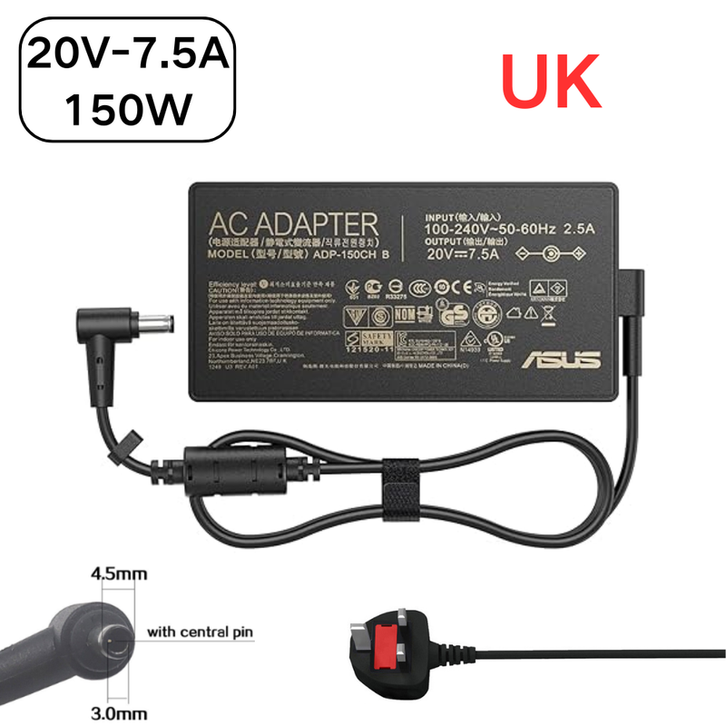 Load image into Gallery viewer, [20V-7.5A/150W][4.5x3.0] Asus ZenBook UX550GD AC power Supply Adapter Charger

