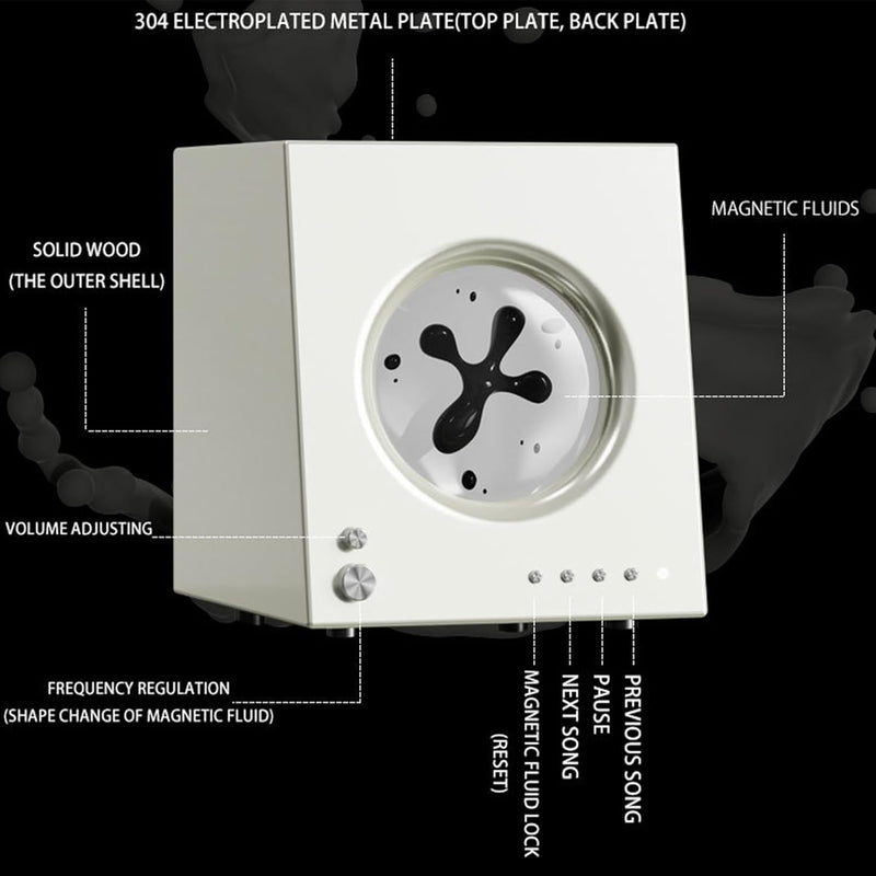 Cargue la imagen en el visor de la galería, Magnetic Fluid Bluetooth Speaker Portable Bluetooth 5.1 Wireless Outdoor Durable Speakers With Subwoofer 50W Stereo Sound Extra Bass Rhythm FerroFluid Acoustics New Experience
