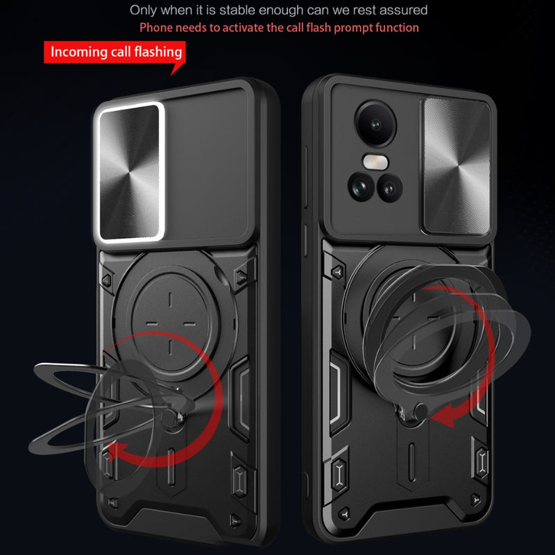 Cargue la imagen en el visor de la galería, [Built-in Stand][With Slide Lens Cover] OPPO Reno10 Pro+ 5G  (PHU110, CPH2521) - Anti-Drop Protective Shell Case - Polar Tech Australia
