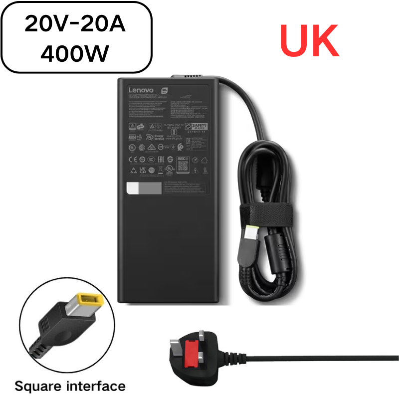 Cargue la imagen en el visor de la galería, [20V-16.5A/330W][Yellow Square Slim Tip] Lenovo Legion Pro 7 16IAX10H Series - Laptop AC Power Supply Adapter Charger
