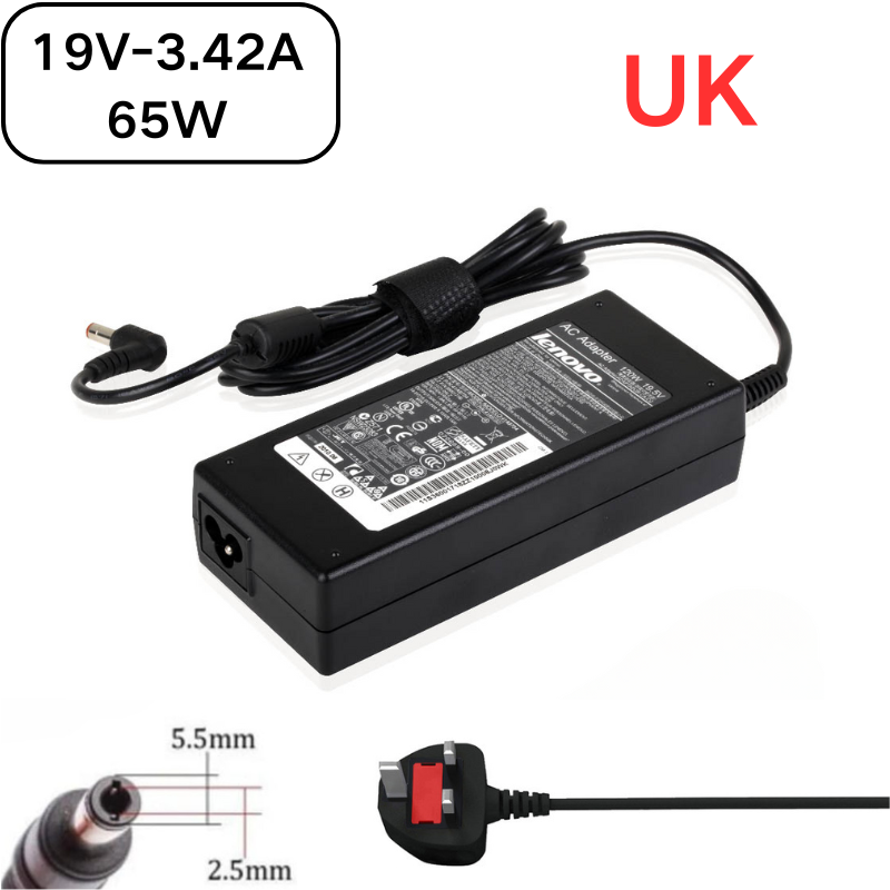 Cargue la imagen en el visor de la galería, [19V-3.42A/65W][5.5x2.5] Lenovo IdeaPad U350 Monitor Desktop Laptop AC Power Supply Adapter Charger - Polar Tech Australia
